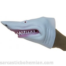 Soft Rubber Realistic 6 Inch Great White Shark Hand Puppet White by Fun Stuff B01IPPB42E